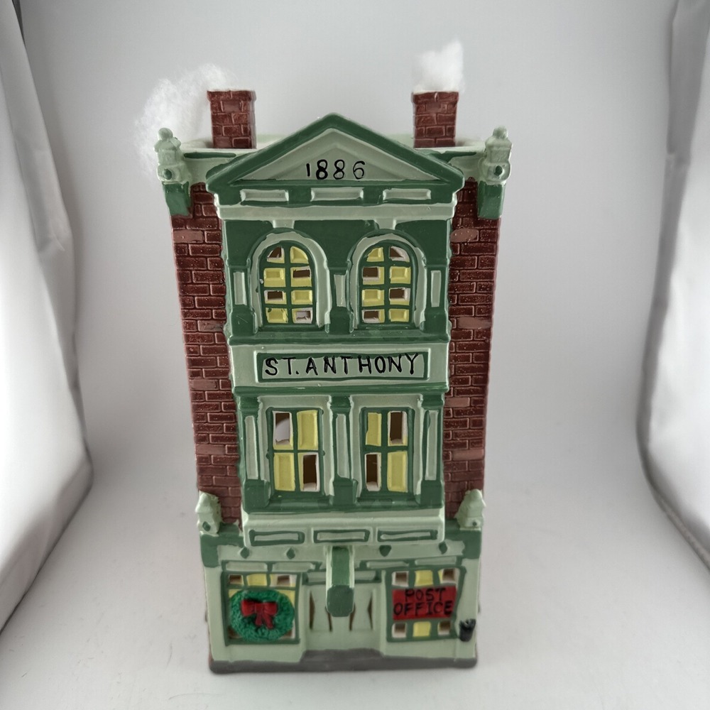 1987 Department 56 Original Snow Village - ST. ANTHONY HOTEL 5006-7 W/ Light